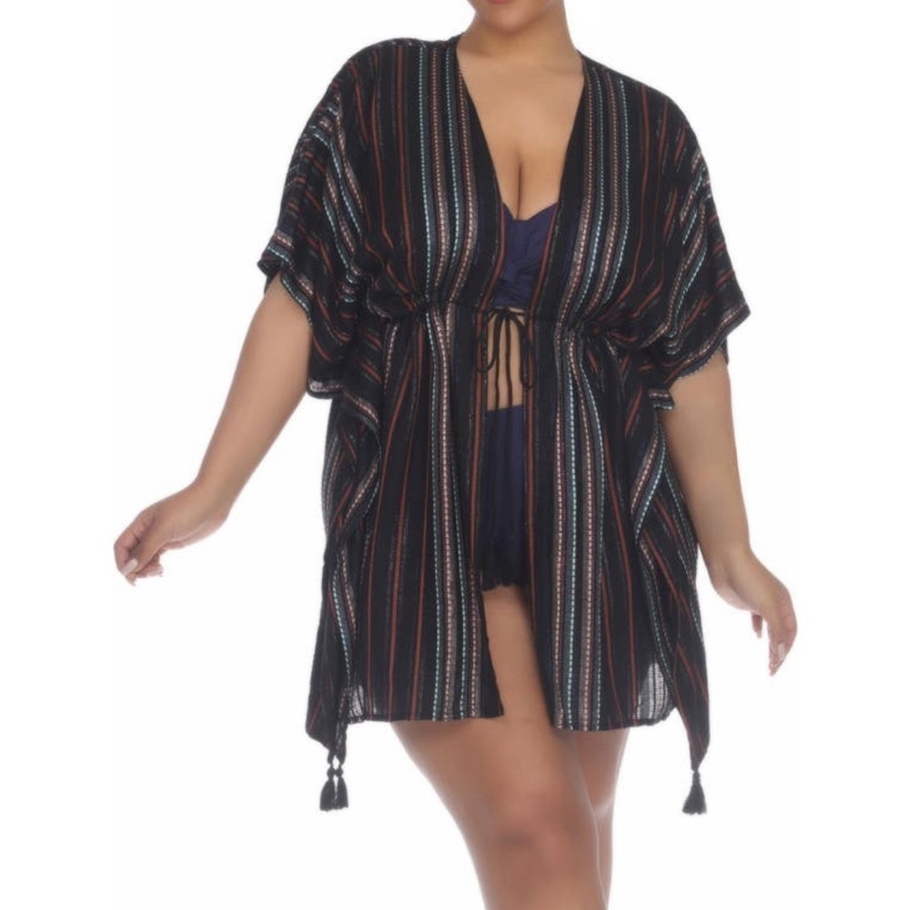 BOHOME BOHO me Collection Ruana Folk L/XL NWT boho‎ me cover up beach pool